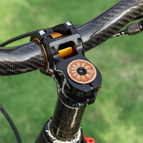 1 1/8 Inch Bicycle Headset Cap with Aluminum Bolt - Grapefruit