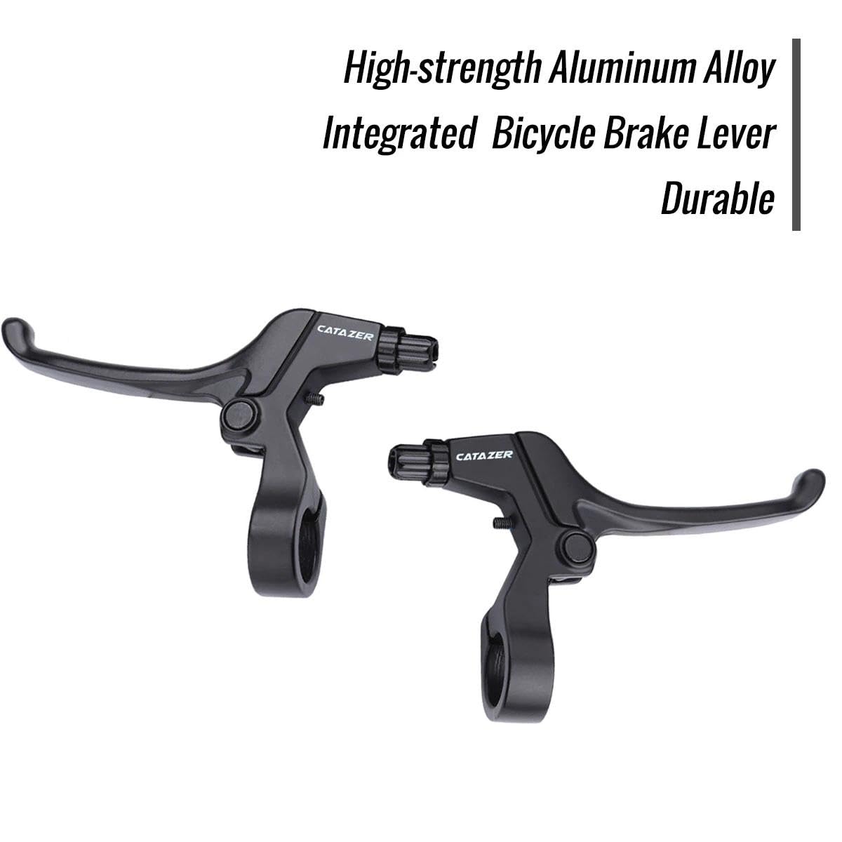 catazer Universal Bicycle Brake Lever, Aluminum Alloy 4 Fingers Brake Levers Suitable for 22.2mm Bike Handlebar Mountain Bike 1 Pair