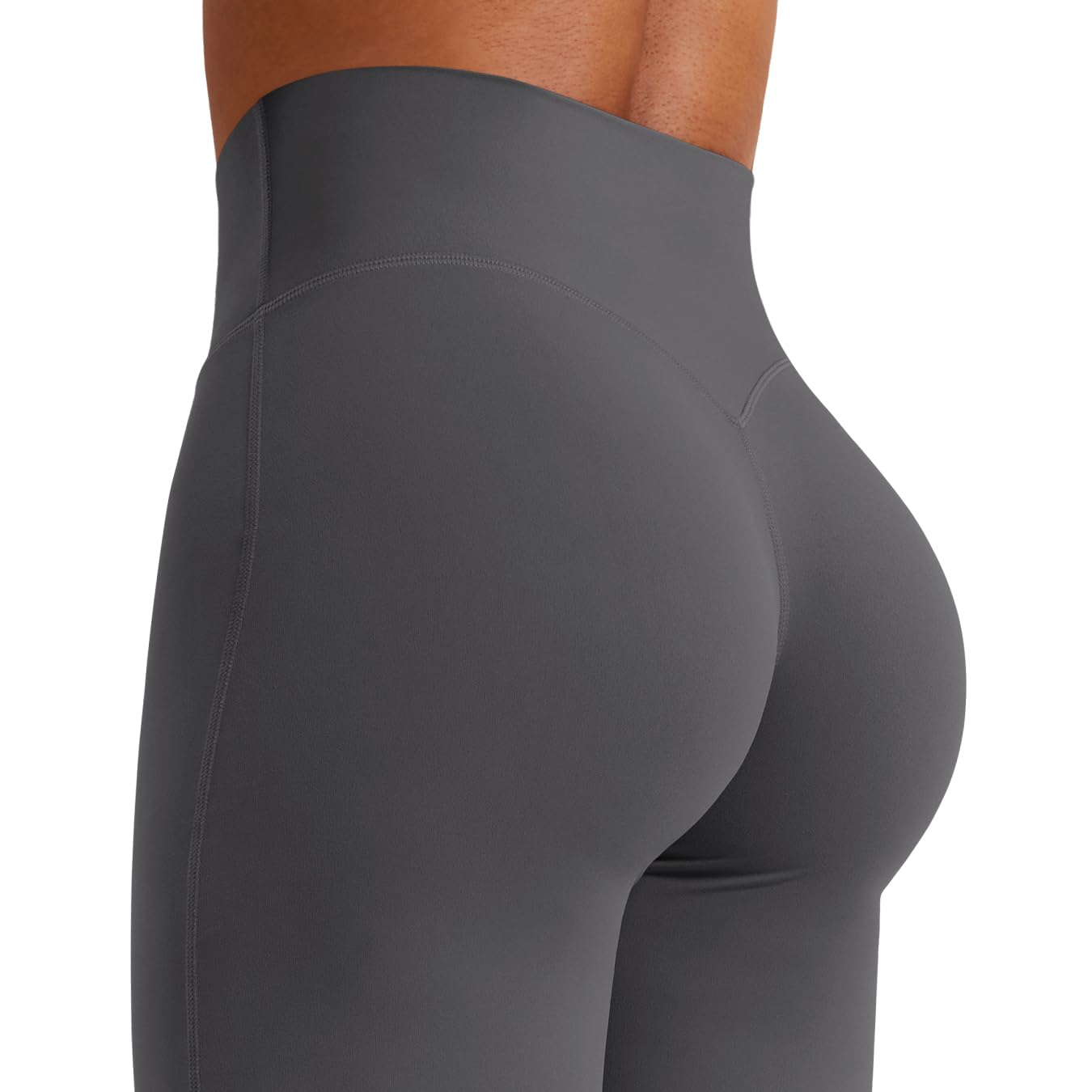 YEOREO Workout Women Straight Leggings 35" Eddiy Gym Yoga Pants Dark Gray S