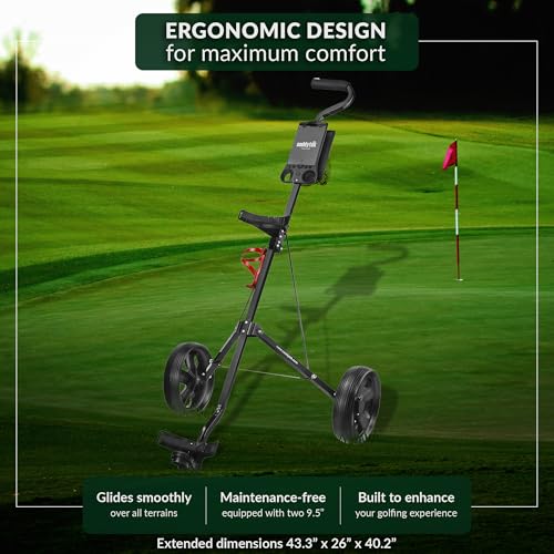 Lightweight Folding Golf Pull Cart - CaddyLite 5.8 Deluxe