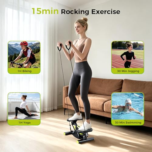 Lateral Exercise Machine with Resistance Bands - Green