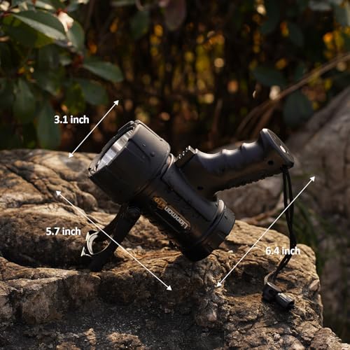 LED Spotlight Waterproof Handheld Flashlight 350 Lumens for Outdoor Use