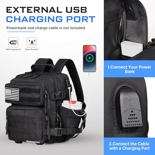 Boomistry 15L Mini Tactical Backpack Black-15L | Molle Everyday Use