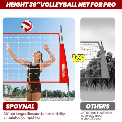 12FT Portable Volleyball Net - Adjustable Height for Indoor/Outdoor Play