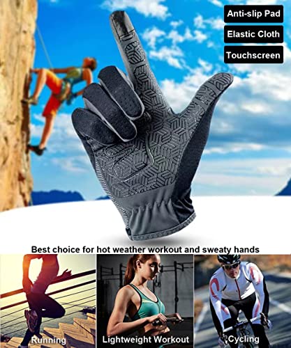 Full Finger Cycling Gloves for Men & Women - Medium Black
