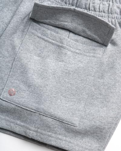 Girls Fleece Cargo Sweat Shorts with Pockets - Size 5-6, Grey