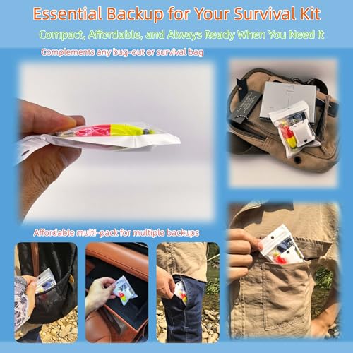 Mini Survival Fishing Kit - Compact Emergency Gear for Camping & Hiking - 2 Pack