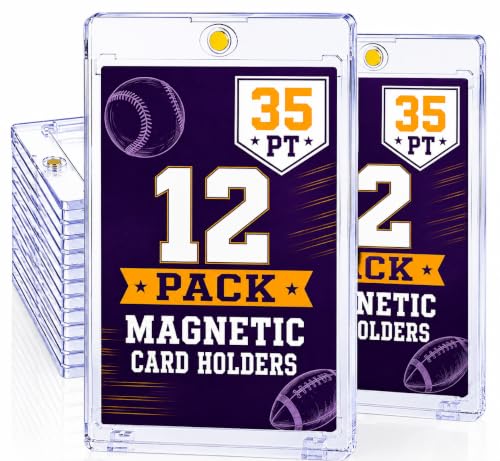 12 Pack Magnetic Card Holders for Trading Cards - Ultra Slim Protection