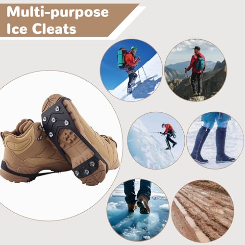 Ice Cleats for Shoes & Boots - XL (Women 11.5-14 / Men 10-13.5)