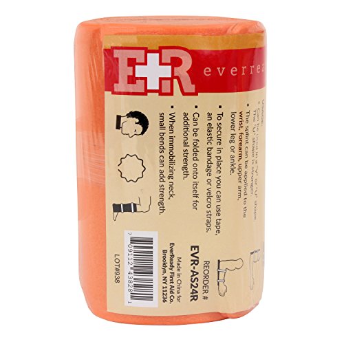 24-Inch Aluminum Splint - Lightweight & Flexible, Rolled Design - One Size