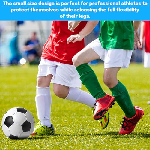 Mini Soccer Shin Guards - Lightweight Protective Pads for Youth & Adults - Black