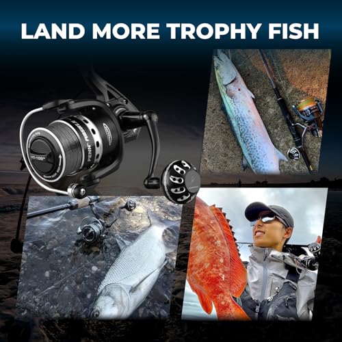 GOMEXUS Power Handle for Penn Pursuit III IV Spinning Reel 1000-4000 Model, 65mm Longer Crank