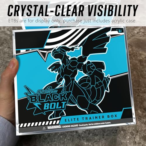 Botyboty 1 Pack Acrylic ETB Protector Case for Elite Trainer Boxes, Magnetic 5mm Thick Display