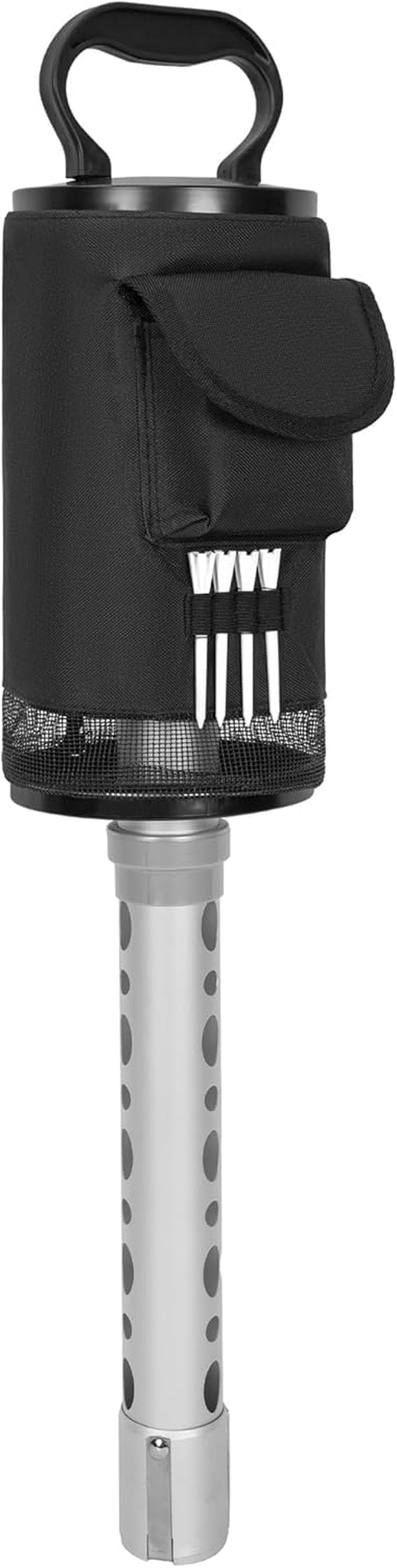 AKOZLIN Golf Ball Shag Bag with Detachable Aluminum Alloy Tube Golf Ball Retriever Large Capacity Shags Bag for Golf Ball Shagger Hold Up to 50 Balls