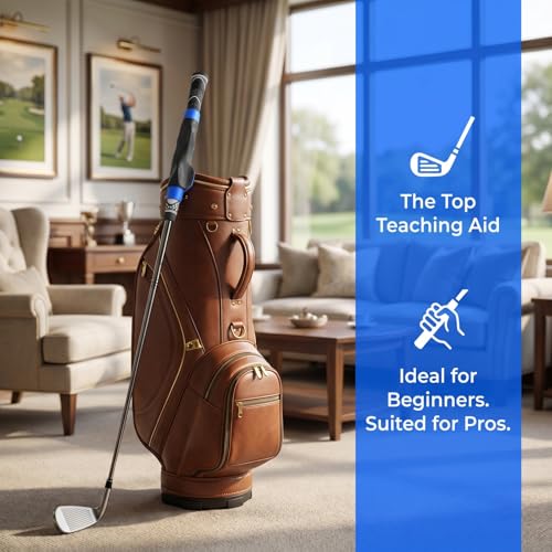 Golf Grip Trainer 2.0 - Right-Handed Grip Aid, Ergonomic Design - Black
