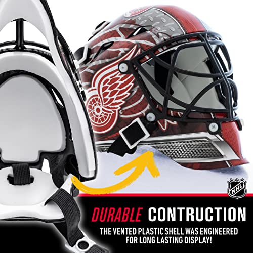 Detroit Red Wings Mini Hockey Goalie Mask with Display Case