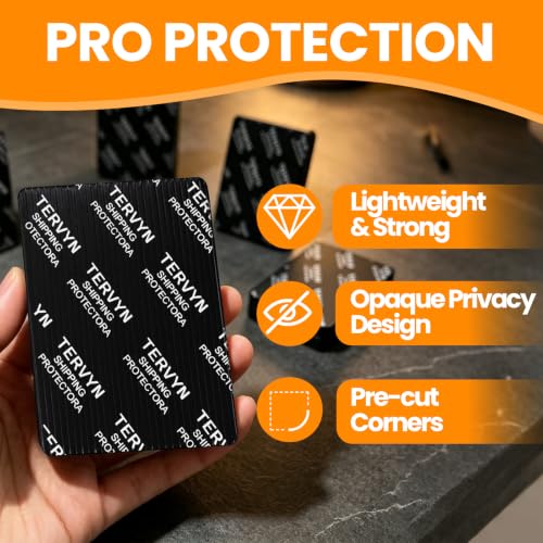 Trading Card Shipping Protectors - 120 Pack, 3.5 x 4.5 Inch, Black Opaque PVC