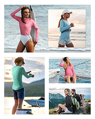 Long Sleeve UV Protection Swim Rash Guard - Gray, Medium