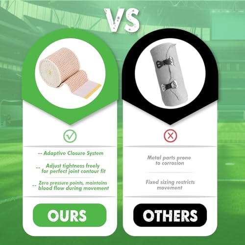 2-Inch Elastic Bandage Wrap - 2 Pack | Compression Support for Legs, Ankle, Knee, Tummy