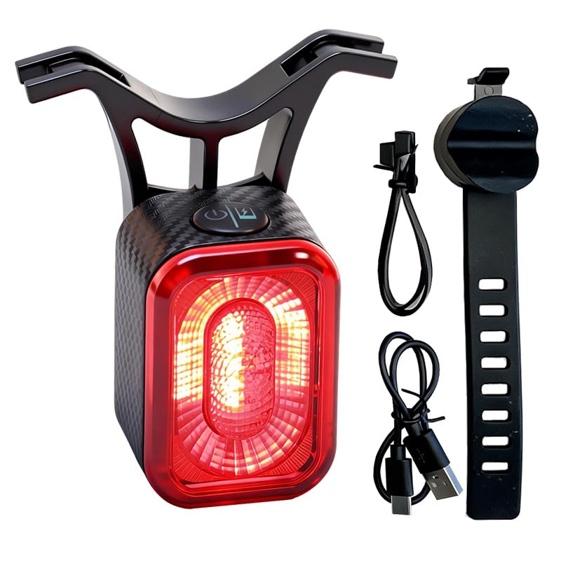 Smart Bike Tail Light with Brake Sensor - Auto On/Off Night Riding Safety
