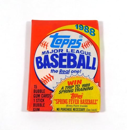 1988 Topps Baseball Trading Card Pack - 15 Card Sealed Pack