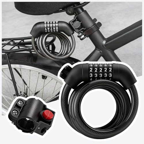 4FT Resettable Bike Lock Cable - Anti-Cut Security for Bicycles