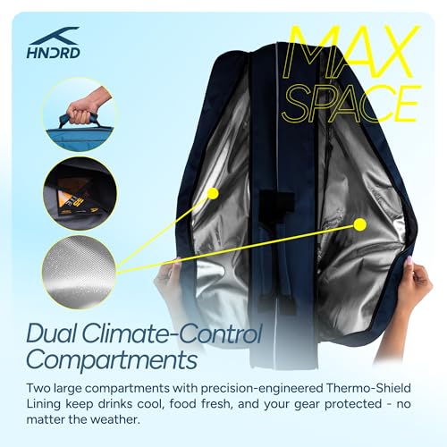 HUNDRED CosmoGear Max Kit Bag Black-Royal Blue with Climate-Control Compartments