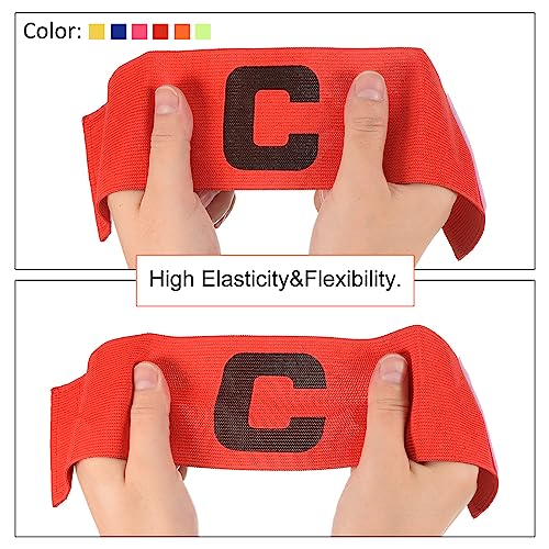 PATIKIL Soccer Captain Armband Rose Red Adjustable Nylon Sports Accessory