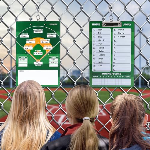 Dry Erase Baseball Coaching Clipboard | Double-Sided Whiteboard for Coaches