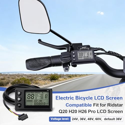 S866 LCD Display for Ridstar Q20 H20 H26 Pro E-Bike - Waterproof