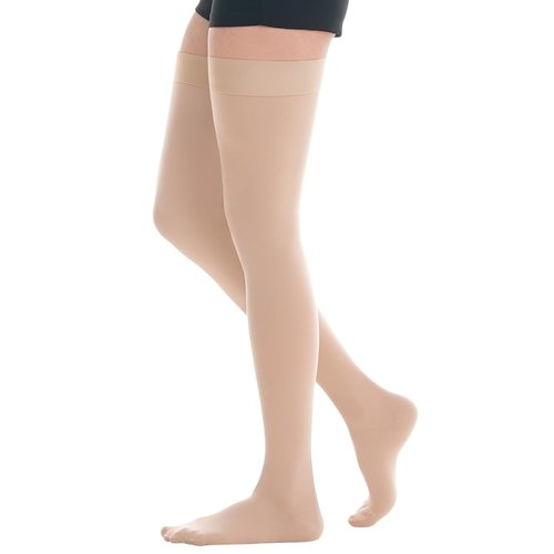 20-30mmhg Thigh High Compression Socks, Compression Stockings For Women & Men, Closed Toe Compression Socks For Varicose Veins,Edema,Beige
