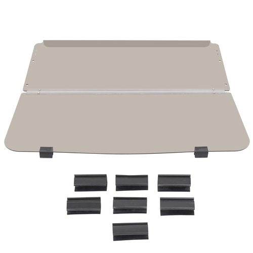 KUAFU Smoke/Tinted Windshield Compatible with 1982-2000.5 Club Car Golf Carts DS Model Fold Down 39.25"W X 36.75"H