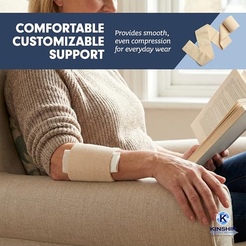 Kin-Grip Tubular Elastic Bandage 4" x 11 Yds, Latex-Free Edema Support (Size F) | Made in USA
