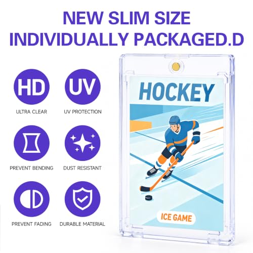12 Pack Magnetic Card Holders for Trading Cards - Ultra Slim Protection