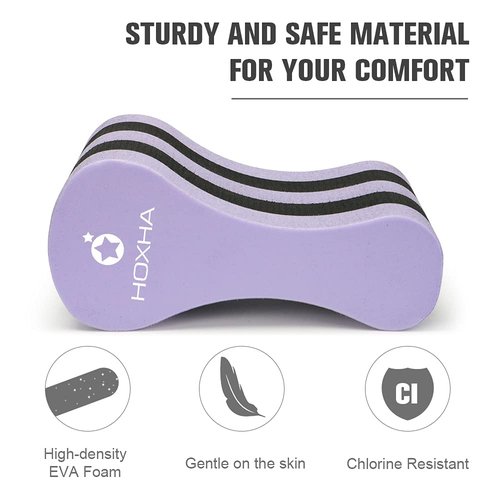 Pull Bouy Leg Float, EVA 5 Layer Swimming Pull Float Training Aid Sports Upper Bpdy Aqua Fitness for Adult, Beginners (Purple&Black)