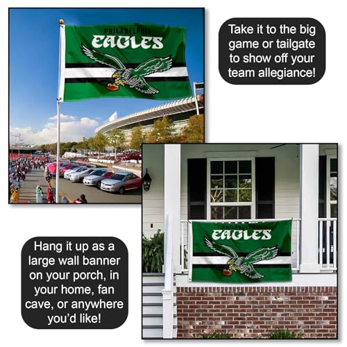Philadelphia Eagles Vintage 3x5 Banner Flag with Grommets