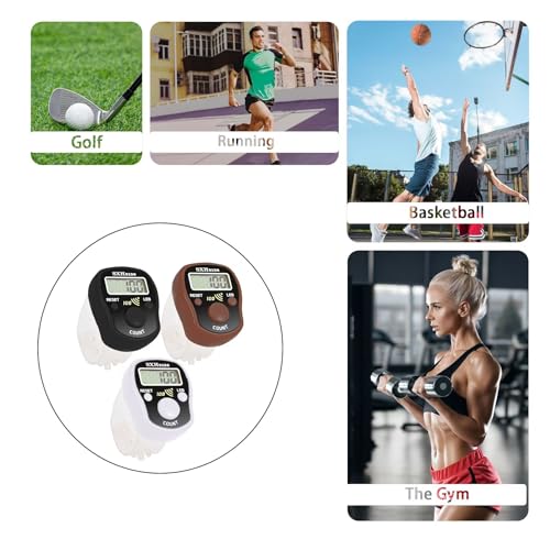 Digital Finger Counter Clicker - 3 Pack with LED Display