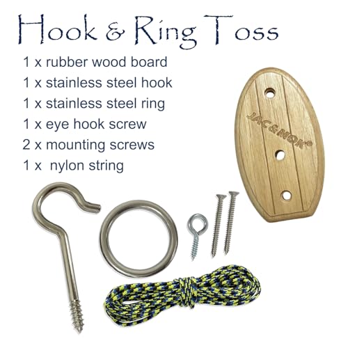Hook and Ring Toss Game DIY Kit - Short Board Green