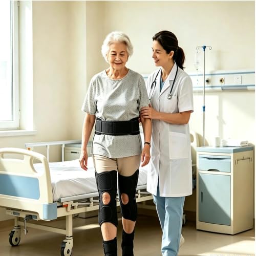 Ergonomic Power Knee Brace 2Pack with Spring Support, Adjustable Stabilizer for Pain Relief & Injury Recovery