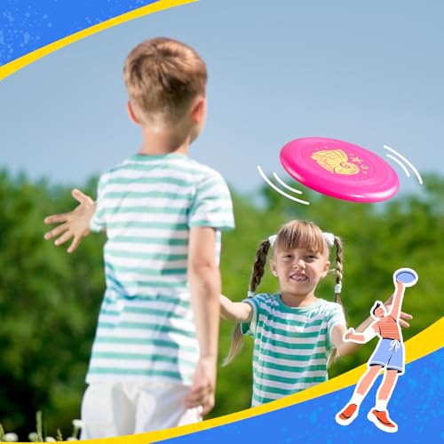 Wham-O 9-Inch Lightweight Flying Disc for Kids & Adults - 70g, Pack of 6