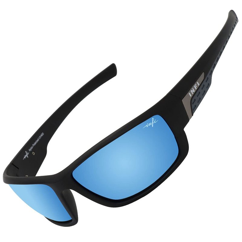 INFI Fishing Polarized Sunglasses for Men and Women Sports Sun Glasses UV Protection (Matte Black/Red)