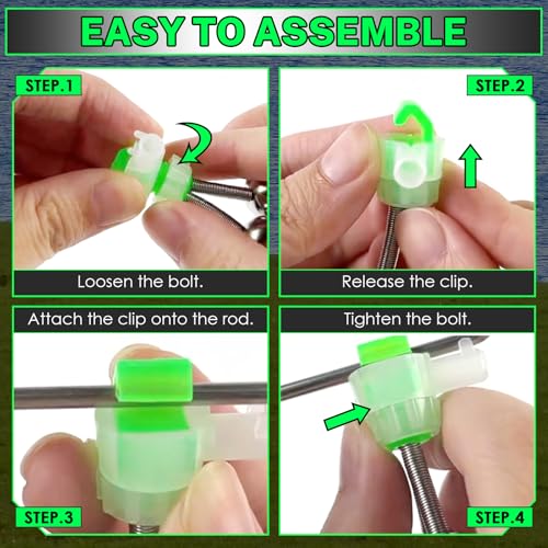 20PCS Fishing Rod Bells - Dual-Bell Bite Alerts for Night Fishing