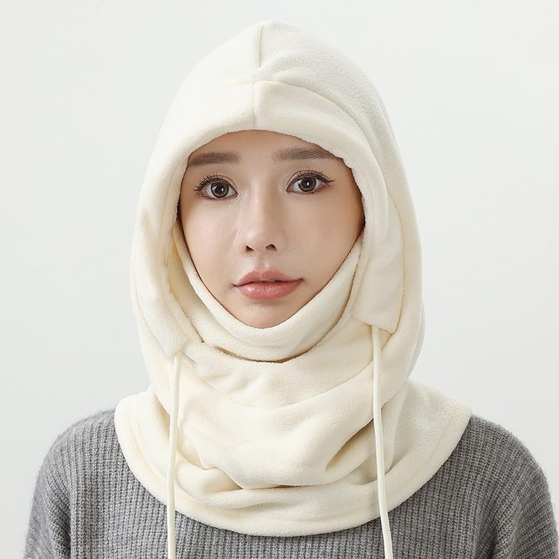 Windproof Fleece Balaclava Ski Mask for Winter - Beige