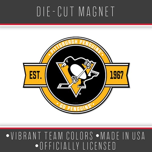 Pittsburgh Penguins NHL Hockey Badge Magnet - Car & Fridge
