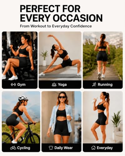 Women's Scrunch Butt Lifting Gym Biker Shorts - Medium/Black