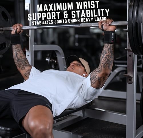 18" Weightlifting Wrist Wraps - Heavy-Duty Gym Support Straps - Carbon