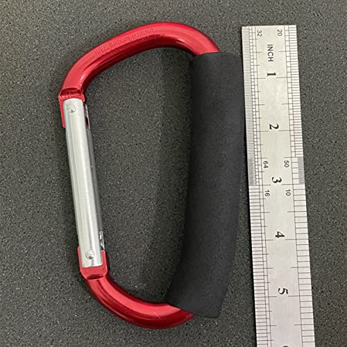 5.5-Inch D-Shape Aluminum Carabiner Clip with Sponge Grip