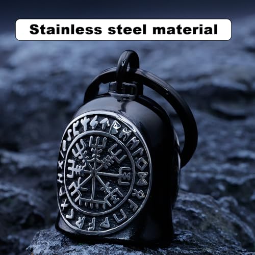 Motorcycle Viking Bell Black Silver - Guardian Symbol for Men & Women