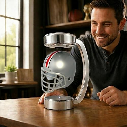 NCAA Mini Rotating Levitating Hover Helmet - Ohio State Buckeyes