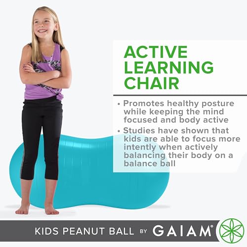 Kids Peanut Ball Chair - Flexible Active Seating - Teal